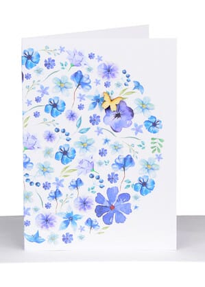 blue flowers card