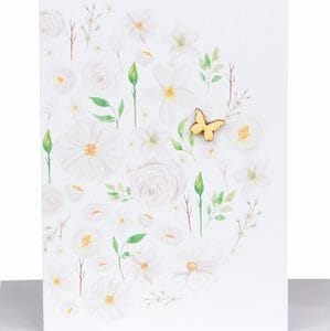 White flowers card