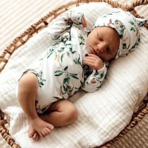 eucalypt baby bodysuit long sleeve by snuggle hunny kids