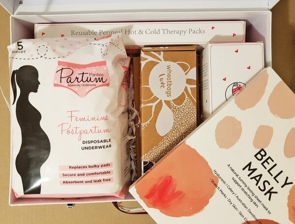 New mum Suitcase Pamper Gift Box Hamper postpartum and pregnancy