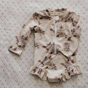 ruby baby long sleeve swimmers with frill by bencer and hazelnut