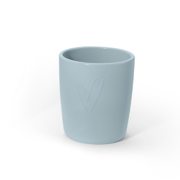 blue silicone toddler drinking cup