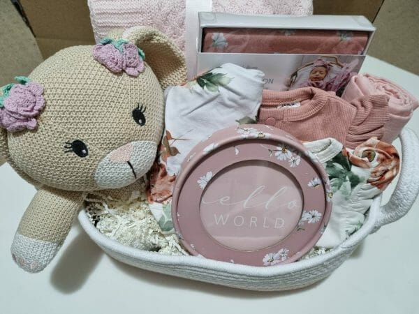 baby girl pink gift hamper