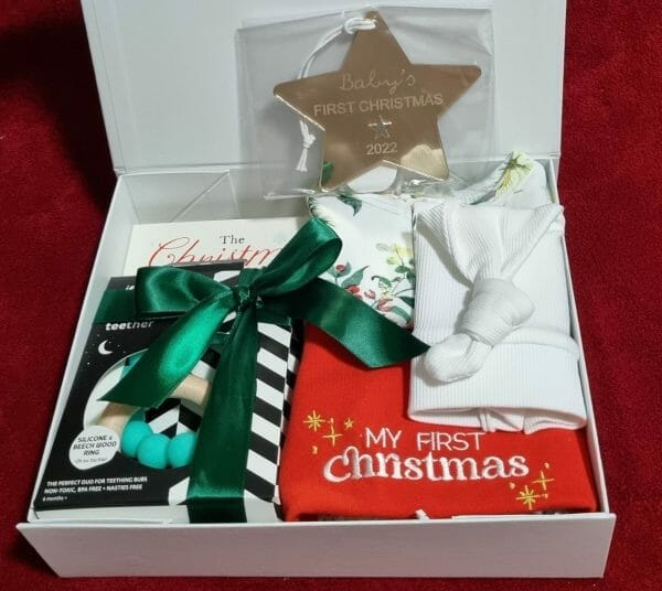Christmas Hamper For Baby with my first Christmas outfit