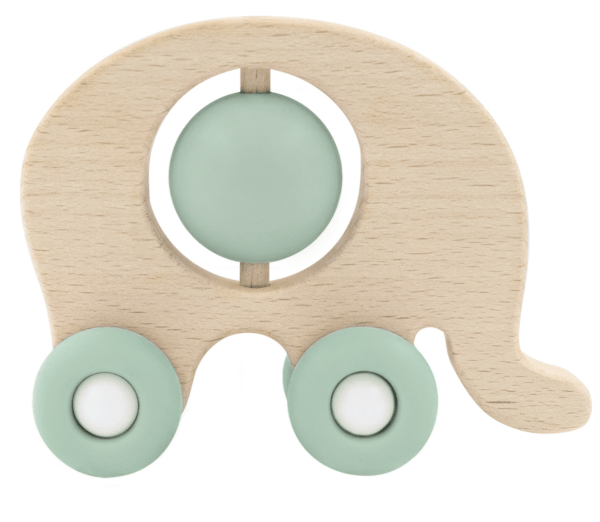 push along wooden elephant baby toy