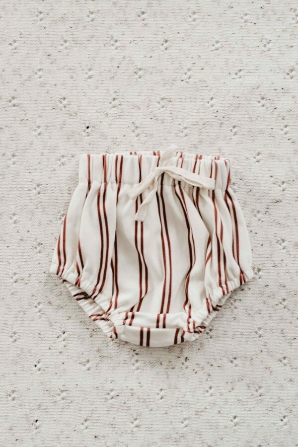 Candy Cane Striped Baby Bloomers for Christmas by Bencer & Hazelnut